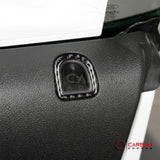 Real Carbon Fiber Door Lock Trim Overlay | Mustang 2005-2009