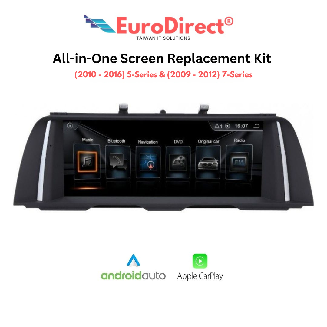 BMW F01 / F02 / F10 / F11 5-Series 7-Series Apple CarPlay & Android Auto Upgrade Kit.