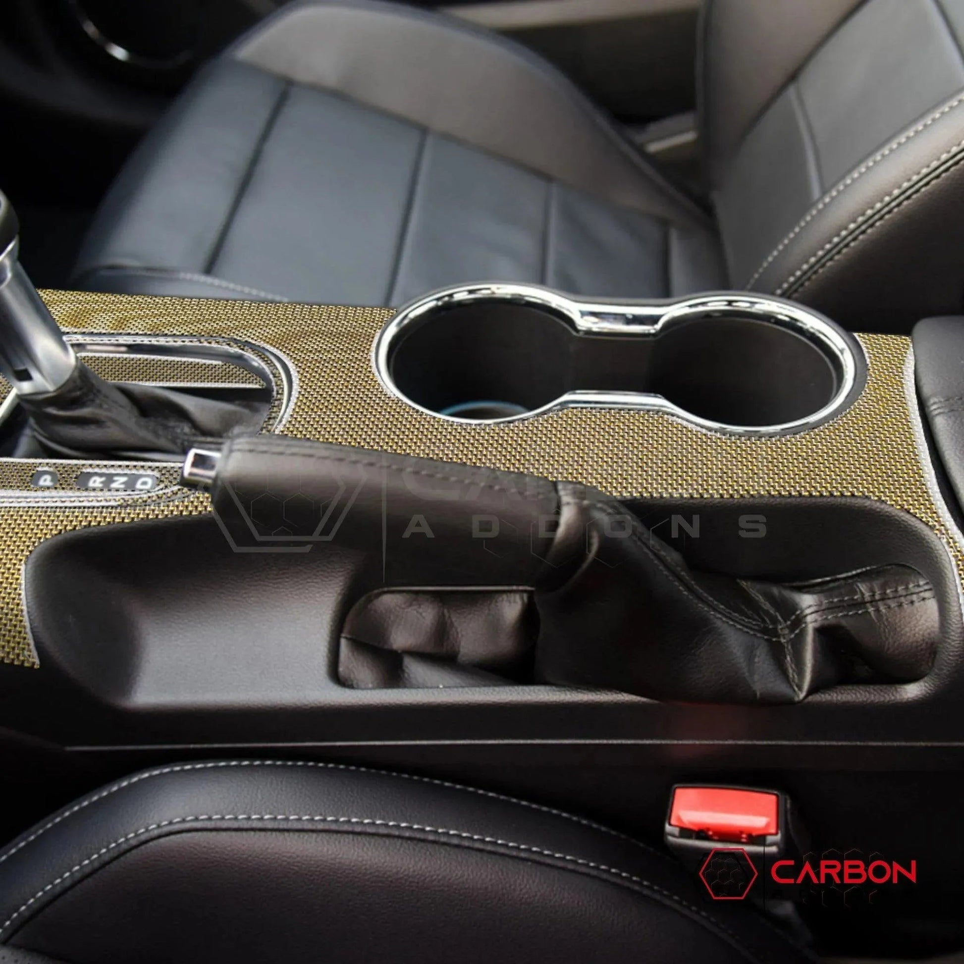 2015-2023 Mustang Reflective Carbon Fiber Center Console Overlay