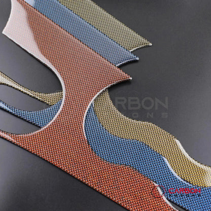 Reflective Carbon Fiber Center Console Overlay for 2015–2023 Ford Mustang