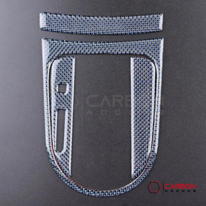Reflective Carbon Fiber Center Console Overlay for 2015–2023 Ford Mustang