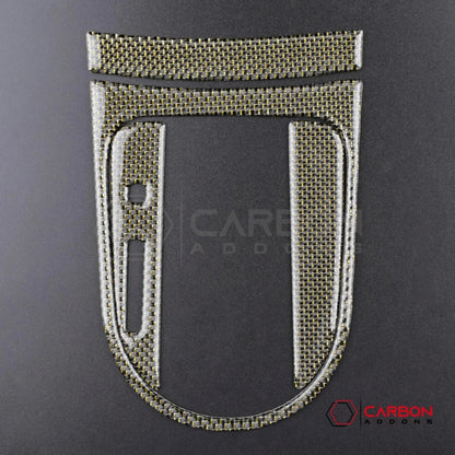 Reflective Carbon Fiber Center Console Overlay for 2015–2023 Ford Mustang