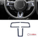 2015-2023 Mustang Reflective Carbon Fiber Steering Wheel Chrome Trim Overlay