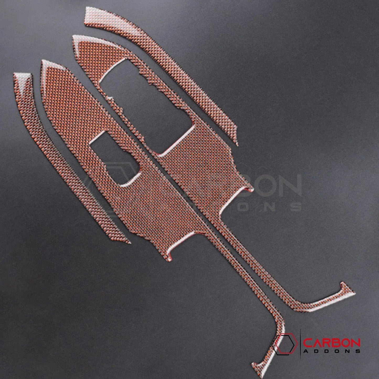 2015-2023 Mustang Reflective Carbon Fiber Window Switch Trim Overlay