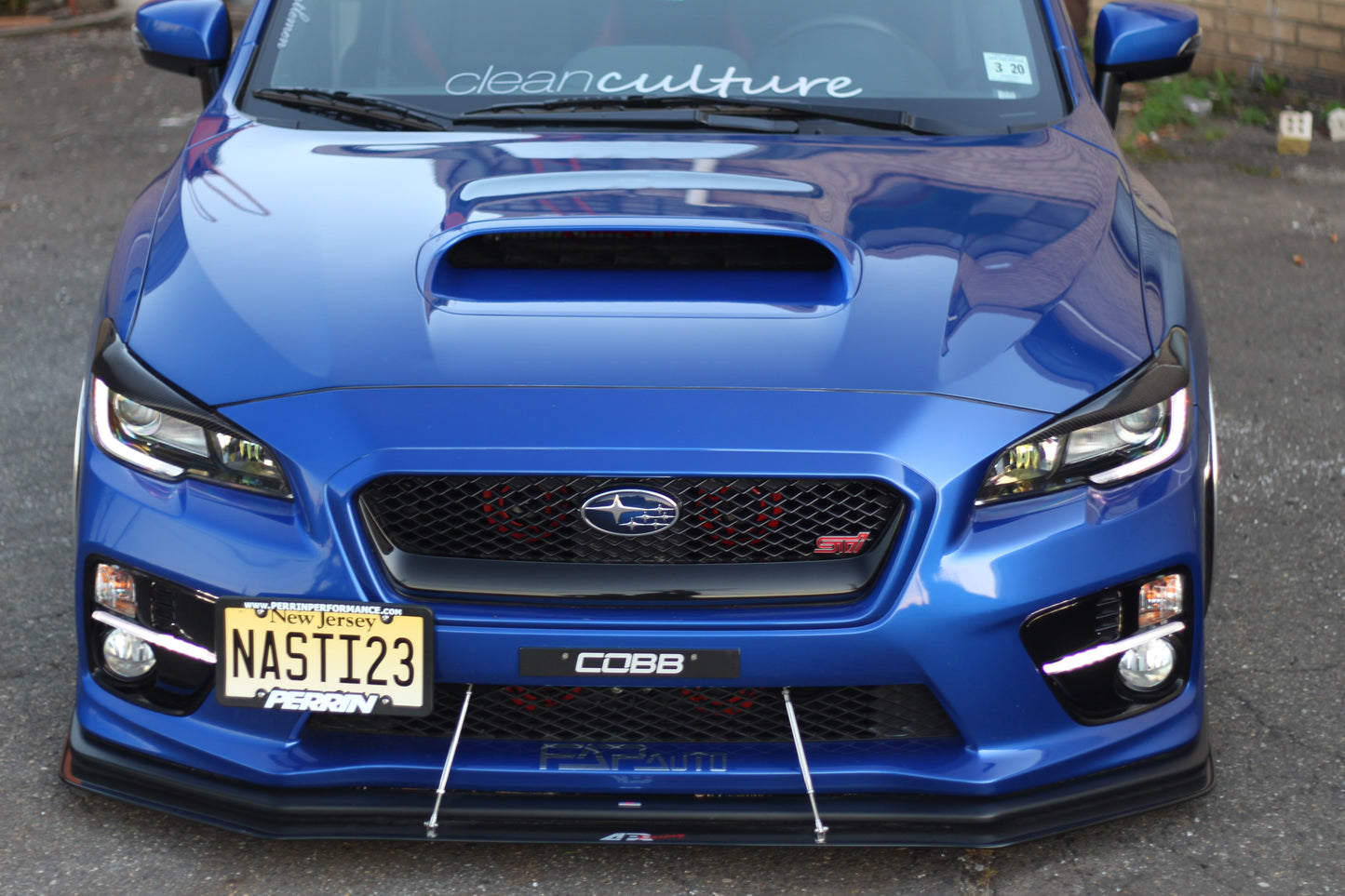 Subaru WRX/STI Carbon Fiber Wind Splitter w/ Rods 2015-2017 (OEM Lip)