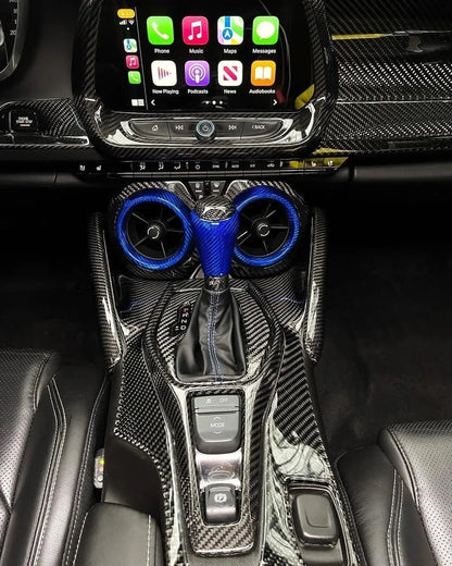2016-2024 Camaro Real Carbon Fiber Center Console AC Vent Trim Cover