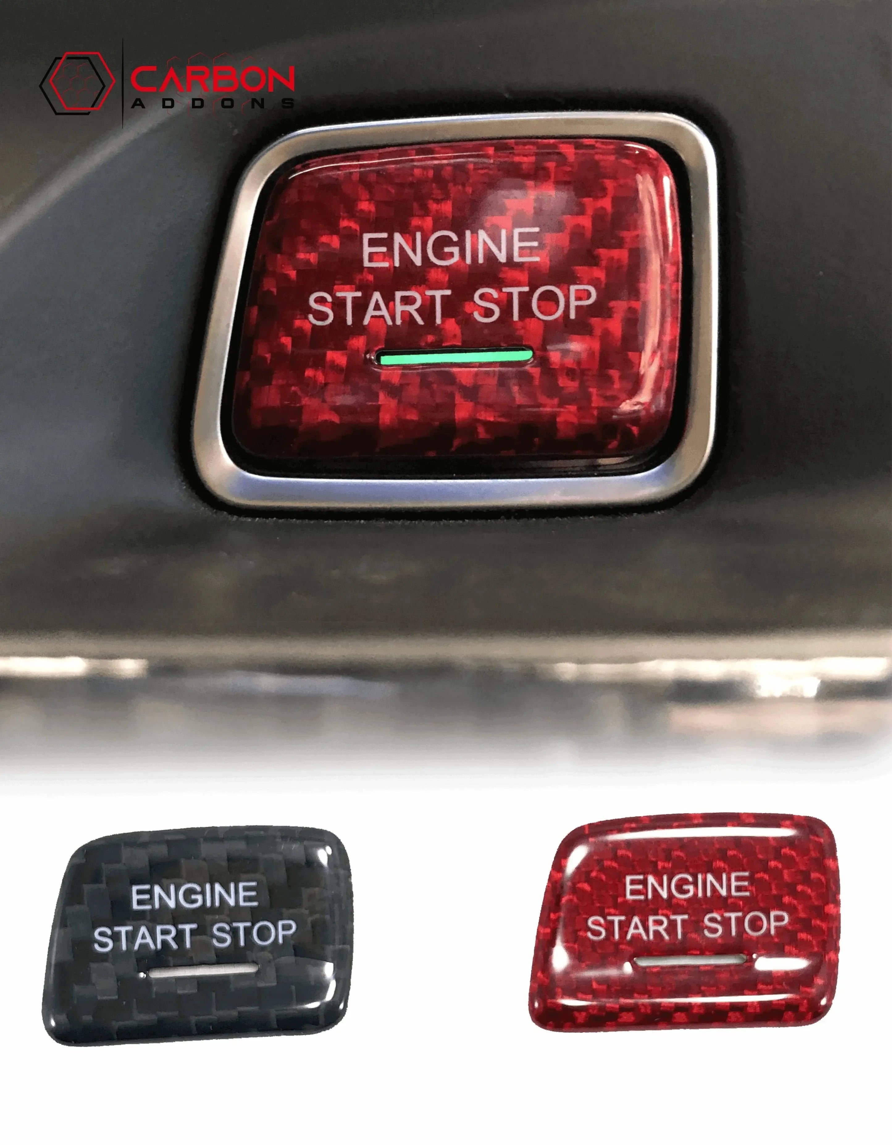 2016-2024 Camaro/2014-2019 Corvette Carbon Fiber Start Stop Engine Button Cover