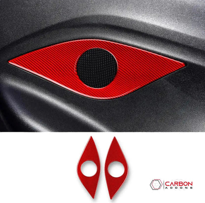 2016-2024 Chevrolet Camaro Real Carbon Fiber Rear Seat Speaker Trim Overlay