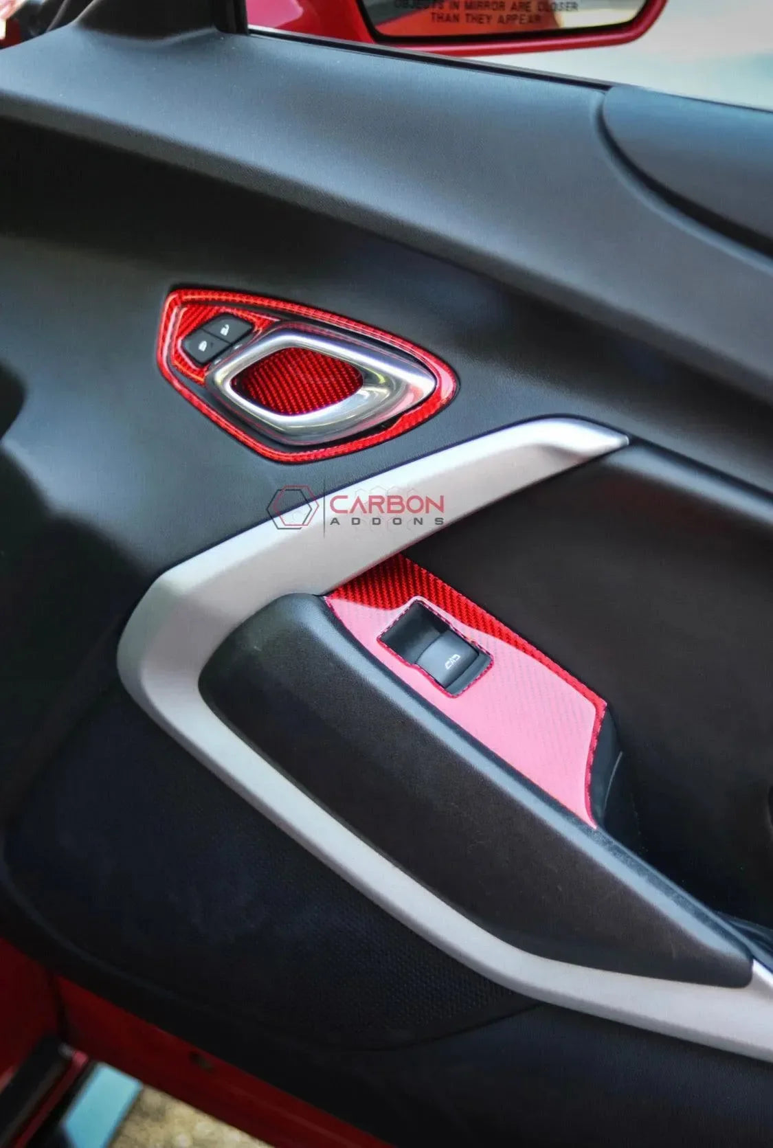 2016-2024 Chevrolet Camaro Window Switch Trim Carbon Fiber Overlay 