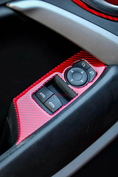 2016-2024 Chevrolet Camaro Window Switch Trim Carbon Fiber Overlay 