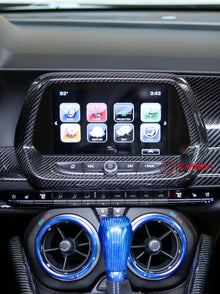 2016-2024 Chevy Camaro Carbon Fiber Infotainment Radio Screen Trim Cover