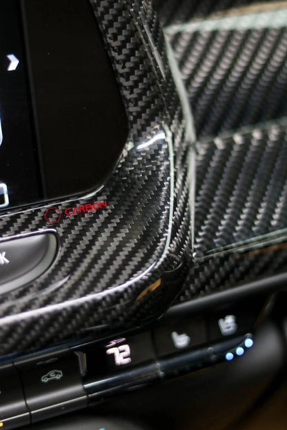2016-2024 Chevy Camaro Carbon Fiber Infotainment Radio Screen Trim Cover