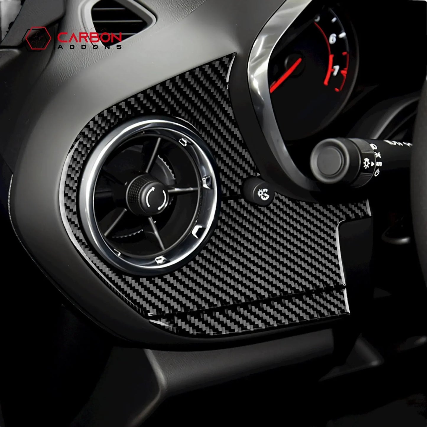 2016-2024 Chevy Camaro Real Carbon Fiber Driver Side Dash Overlay