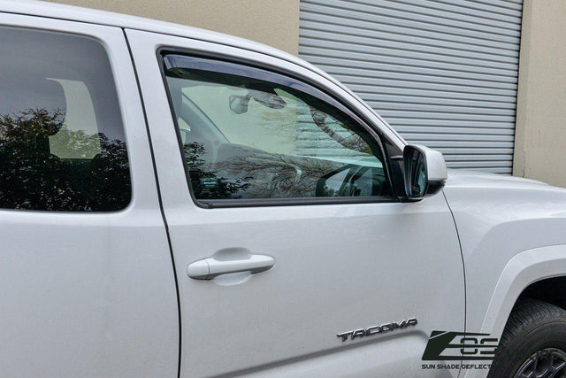 2016-Up Toyota Tacoma Extended Cab Window Visors Wind Deflectors Rain Guards