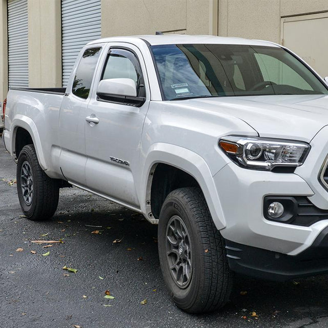 2016-Up Toyota Tacoma Extended Cab Window Visors Wind Deflectors Rain Guards