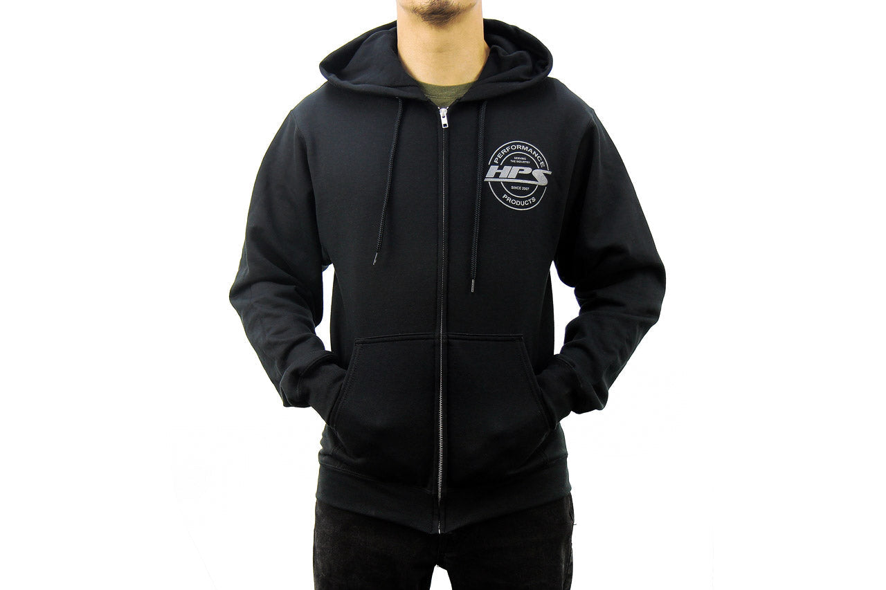 HPS 2022 Round Logo Zip-Up Hoodie, Black