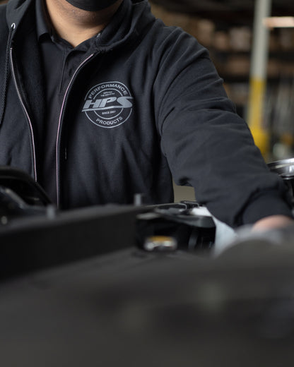 HPS 2022 Round Logo Zip-Up Hoodie, Black