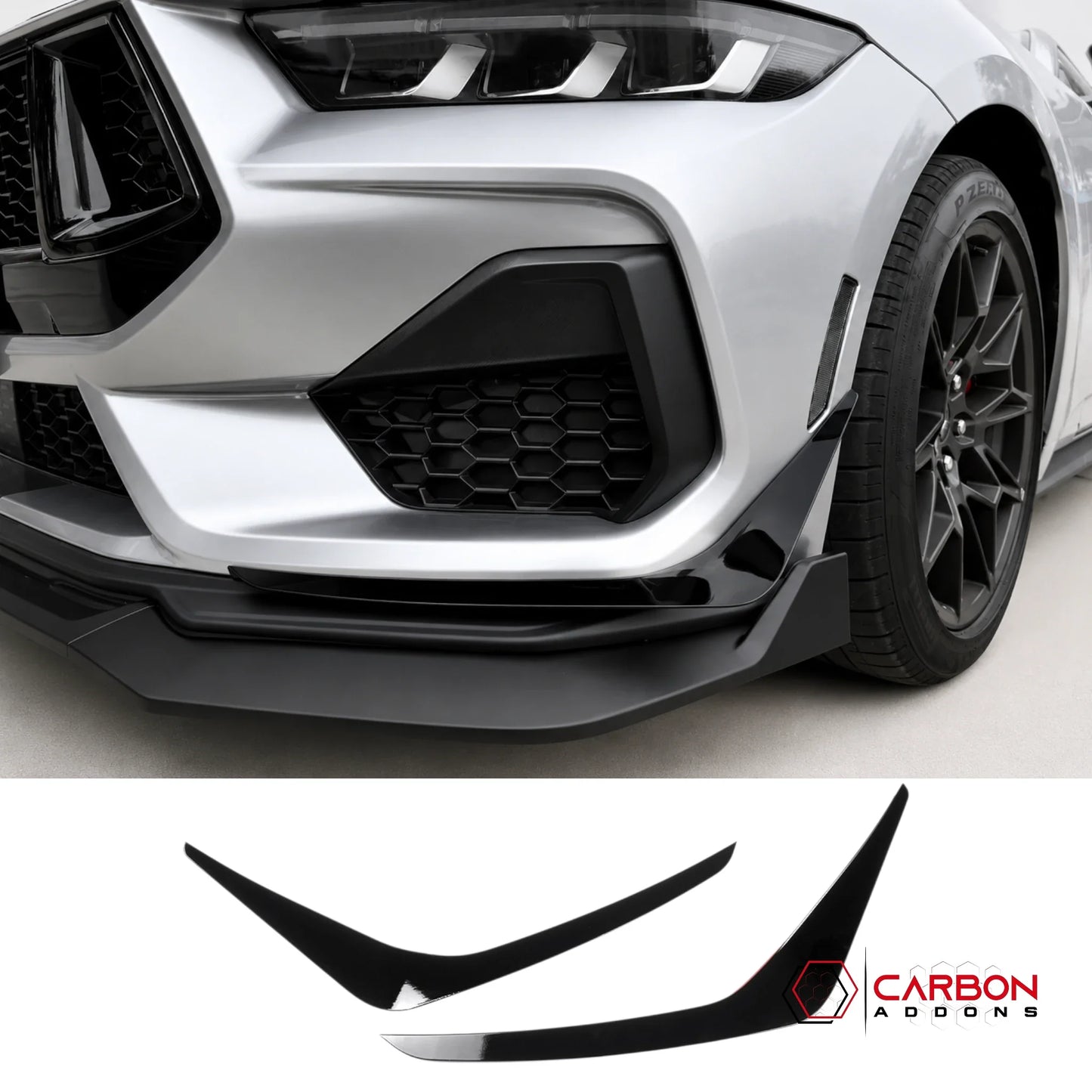 GT-Style Aero Canards for 2024+ Ford Mustang (Carbon Fiber or ABS)
