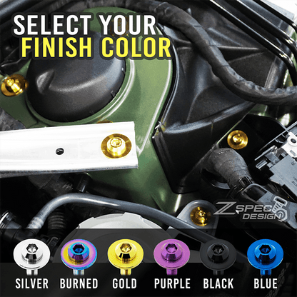 ZSPEC Trunk-Area Fastener Kit for the GR Corolla, Hinges/Struts/Latch/Tie-Down Hooks, Titanium