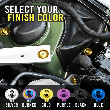 ZSPEC Trunk-Area Fastener Kit for the GR Corolla, Hinges/Struts/Latch/Tie-Down Hooks, Titanium