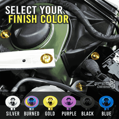 ZSPEC "Right-Side Engine Cover" Fastener Kit for the Honda Grom, Grade-5 Titanium