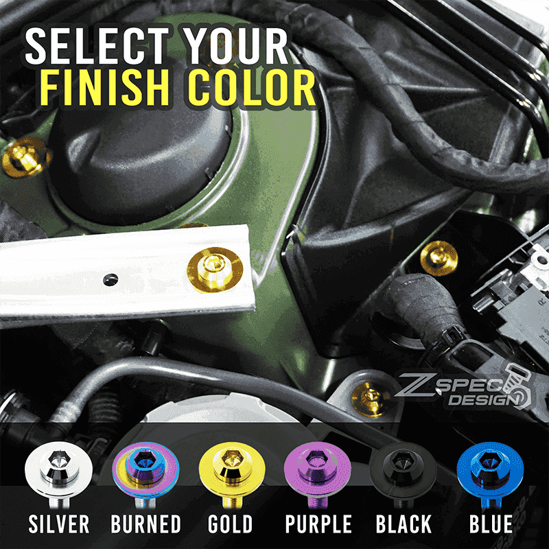 ZSPEC "Front Brake Caliper Bracket" Fastener Kit for the Honda Grom, Grade-5 Titanium