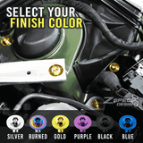 ZSPEC "Front Brake Caliper Bracket" Fastener Kit for the Honda Grom, Grade-5 Titanium