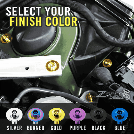 ZSPEC "Front Brake Caliper Bracket" Fastener Kit for the Honda Grom, Grade-5 Titanium