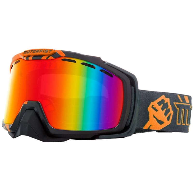 Motorfist 110 Octane Goggle - Orange - Red Mirrored Tangerine