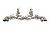 Corsa 20-22 Corvette C8 3in Valved Cat-Back 4.5in Pol Quad Tips - Fits Factory NPP Exhaust w/ AFM