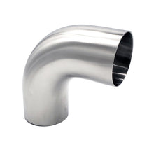 1.500" 16ga Tight Radius 90° Mandrel Bend w/ 2" Tangents - (1.500" CLR) - Brushed Finish - 304 Stainless