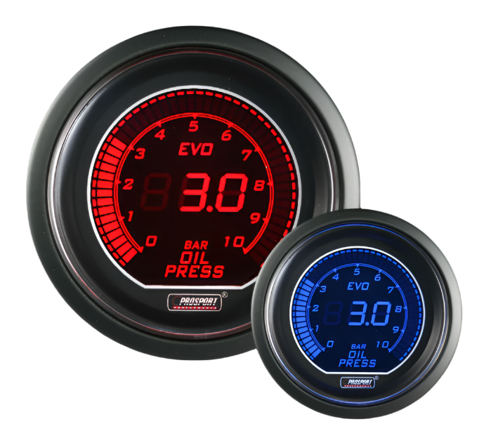 52mm Evo Electrical Oil Pressure Gauge-BAR
