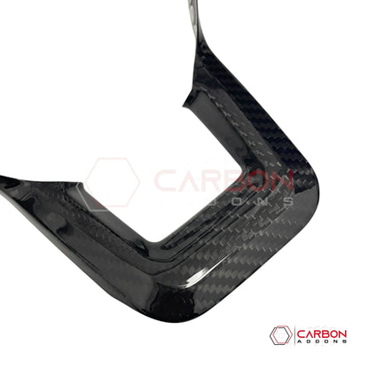 Real Carbon Fiber Steering Wheel Trim Covers for 2024+ Ford Mustang