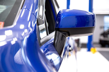 OLM LE Dry Carbon Fiber Lower Mirror Mount Cover - 2015-2021 Subaru WRX / STI / 2015-2017 Crosstrek