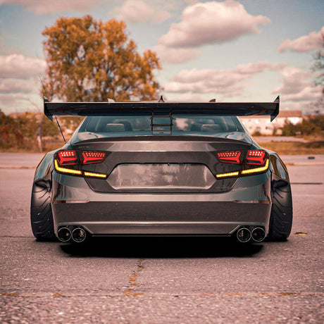 201822 Honda Accord LED Tail Lights Smoke Lambo Style