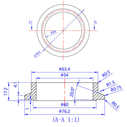 Turbo Inlet Flange - Garrett GT30/GTX30, GT35/GTX35, G25-550 and G25-660 - 304 Stainless
