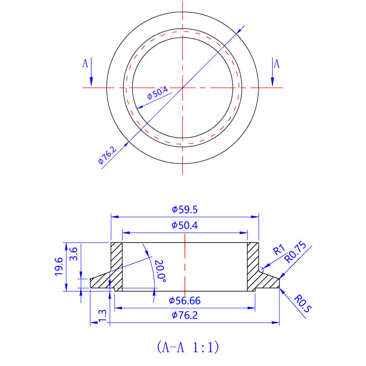Turbo Inlet Flange - (PTE) Precision Turbo Medium Frame Turbo Housings - 304 Stainless