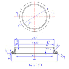 Turbo Outlet Flange - Garrett GT30/GTX30, GT35/GTX35, GT37, GT40/GTX40 Divided Turbine - 304 Stainless - 304 Stainless