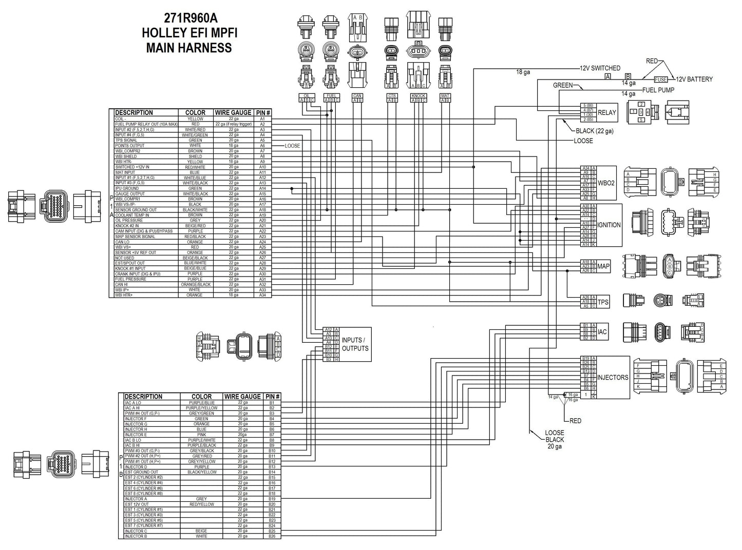 Universal V8 Mpfi EFI Harness Kit