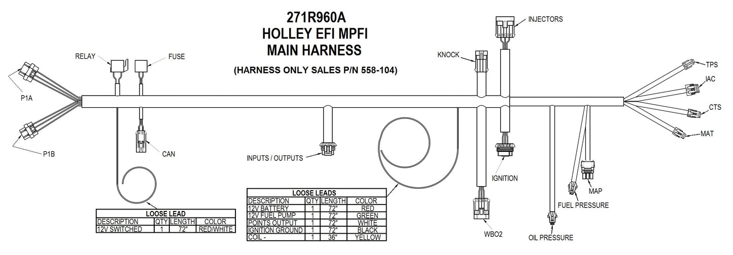 Universal V8 Mpfi EFI Harness Kit