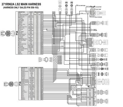 GM LS2/3/7 (58x crank sensor) with USCAR (EV6 Style) connectors on injector harness, Includes NTK Oxygen Sensor by The Tuner Store