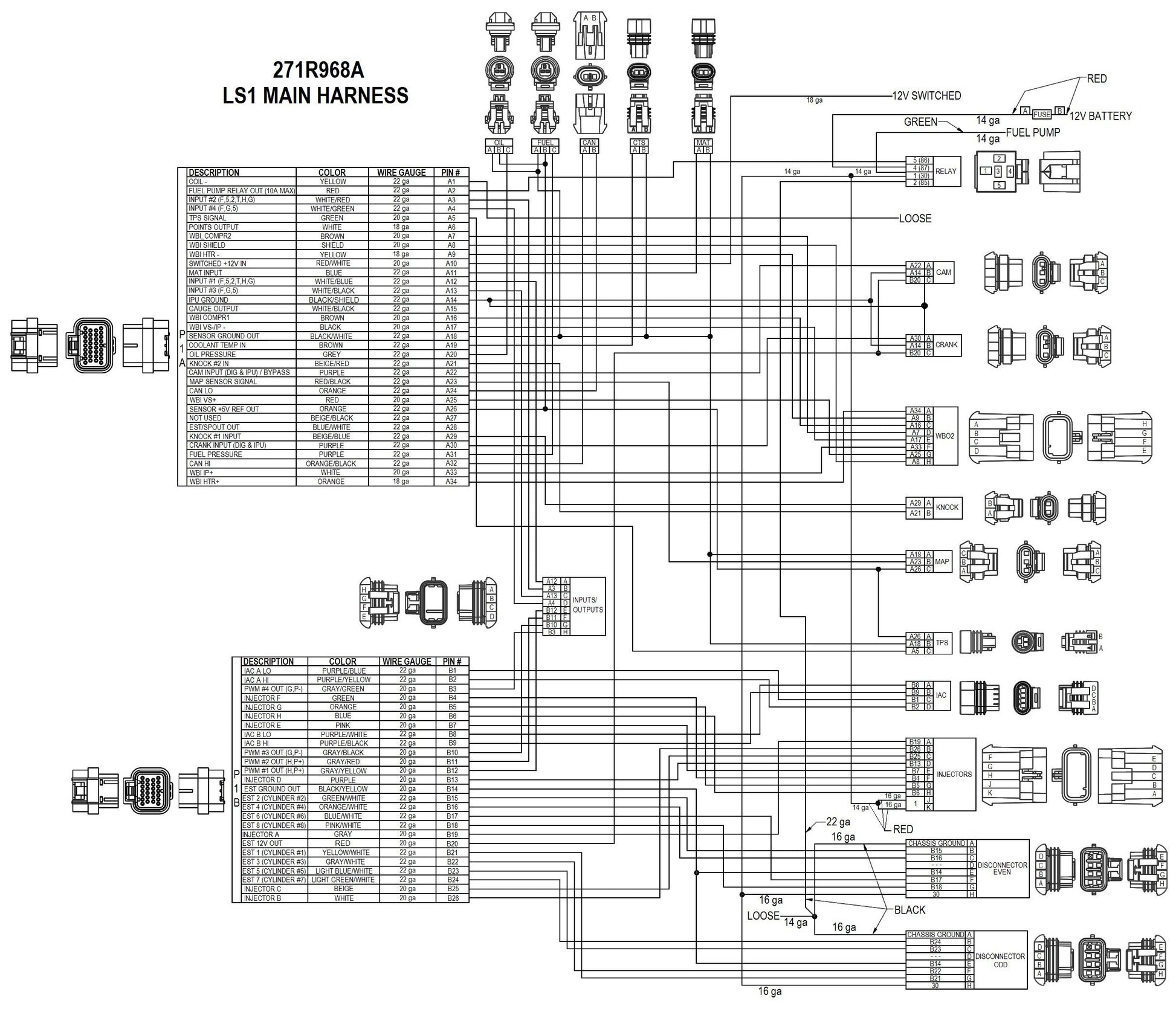 GM LS 24X EFI HARNESS KIT