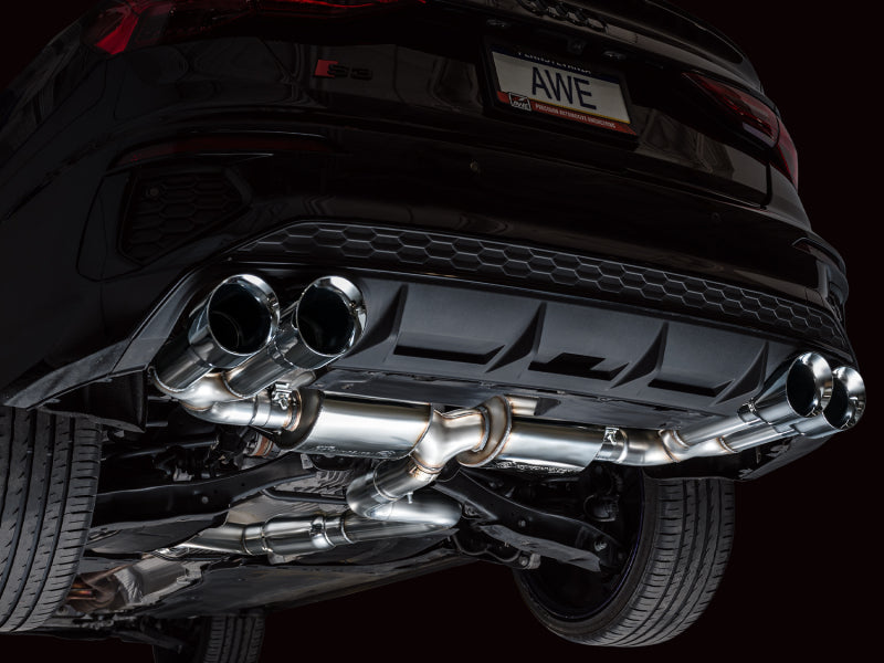 AWE Tuning AWE 22-24 Audi 8Y S3 Touring Edition Exhaust - Chrome Silver Tips 3015-42897