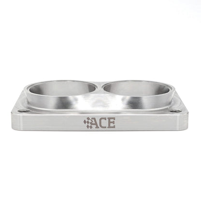 Transition Turbo Flange - Divided T6 to Dual 2.250" OD Tube - 304 Stainless