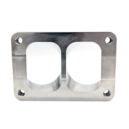 Transition Turbo Flange - Divided T6 to Dual 2.500" OD Tube - 304 Stainless