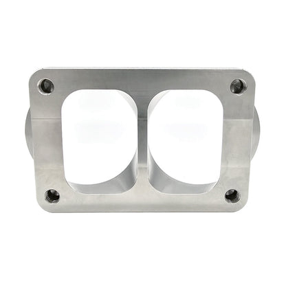 Transition Turbo Flange - Divided T6 to Dual 3.000" OD Tube - 304 Stainless