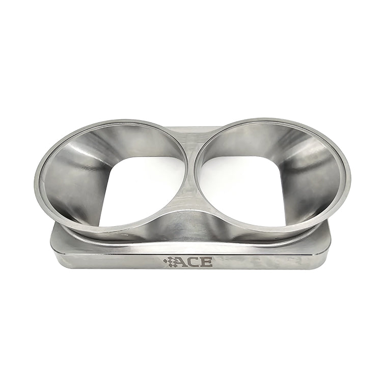 Transition Turbo Flange - Divided T6 to Dual 3.000" OD Tube - 304 Stainless