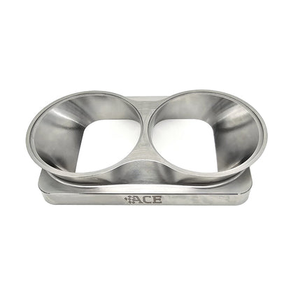 Transition Turbo Flange - Divided T6 to Dual 3.000" OD Tube - 304 Stainless