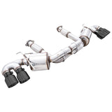 AWE Tuning 2020 Chevrolet Corvette (C8) Touring Edition Exhaust - Quad Diamond Black Tips