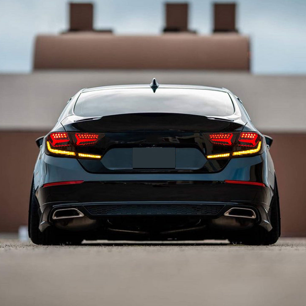 201822 Honda Accord LED Tail Lights Smoke Lambo Style